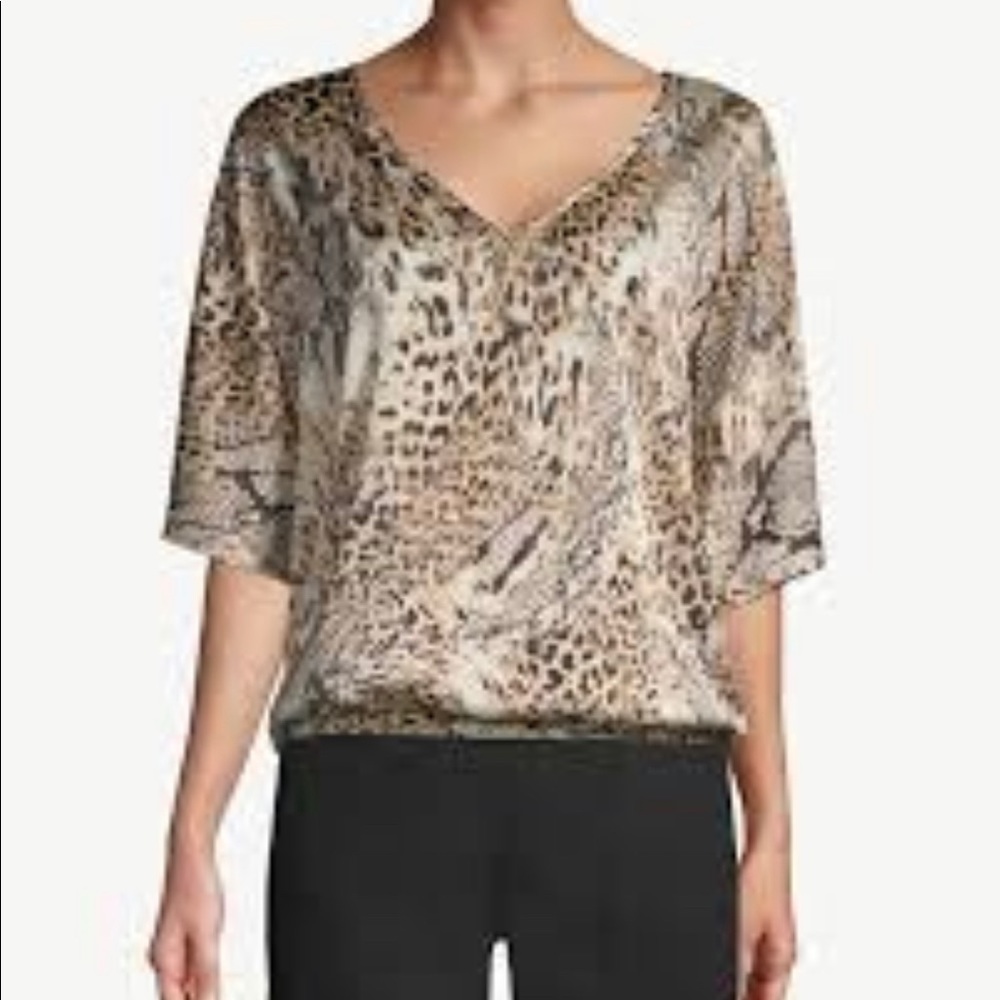 Chicos animal print blouse size 1 NWOT